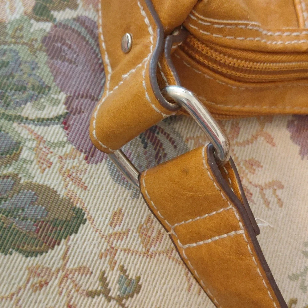 Rosetti Mustard Shoulder Bag with Buckle Accents - Picture 6 of 9